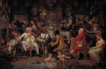 Amateurs of Tye-Wig Music ('Musicians of the Old School') c.1820 by Edward Francis Burney, Amatorzy muzyki perukowej